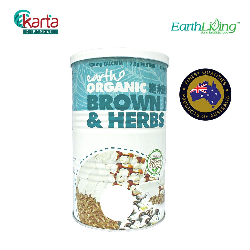 Earth Organic Brown Rice Herbs Powder 500g From Australia