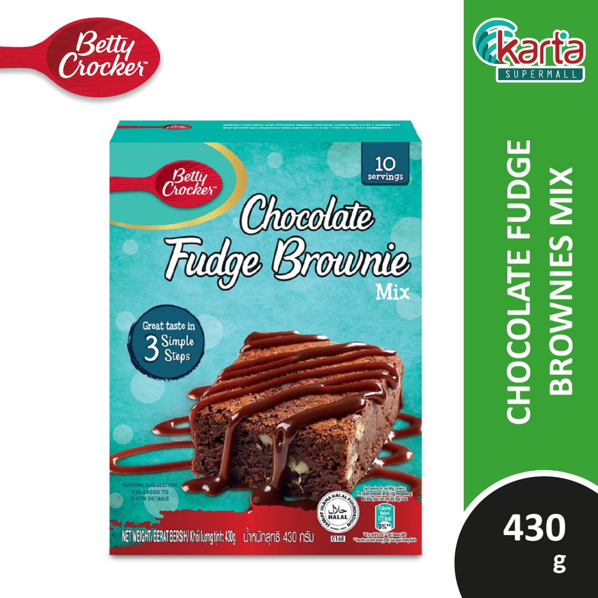 Betty Crocker Chocolate Fudge Brownie Mix 430g Karta Supermall 0322