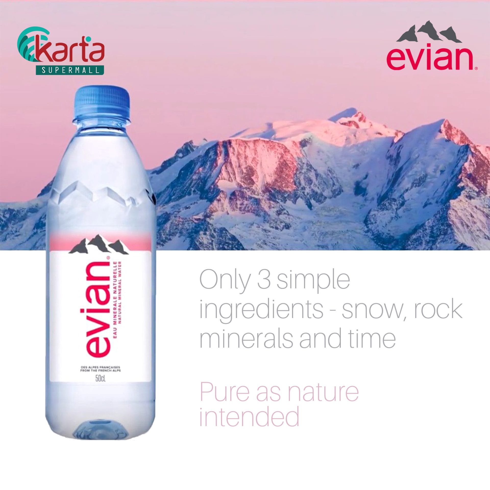 evian Natural Mineral Water 1L - Karta Supermall