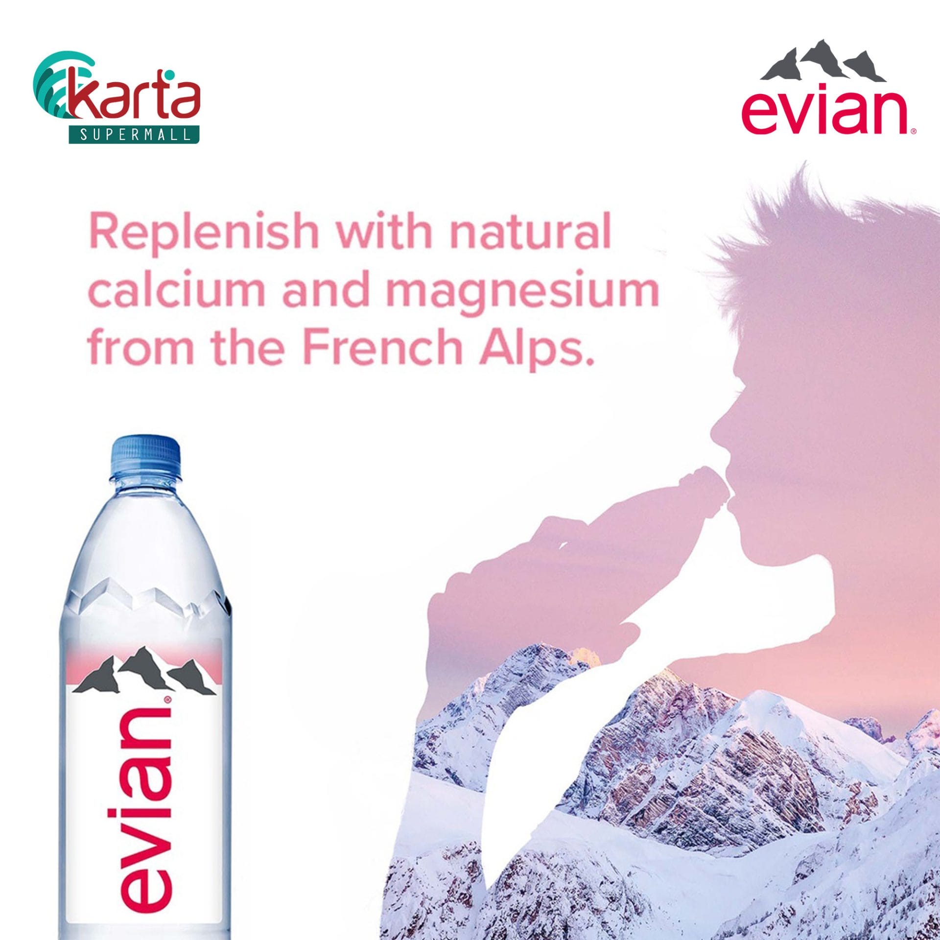 evian Natural Mineral Water 1L - Karta Supermall