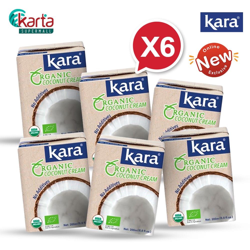 KARA Organic Coconut Cream 200ml x 6 Packs Karta Supermall