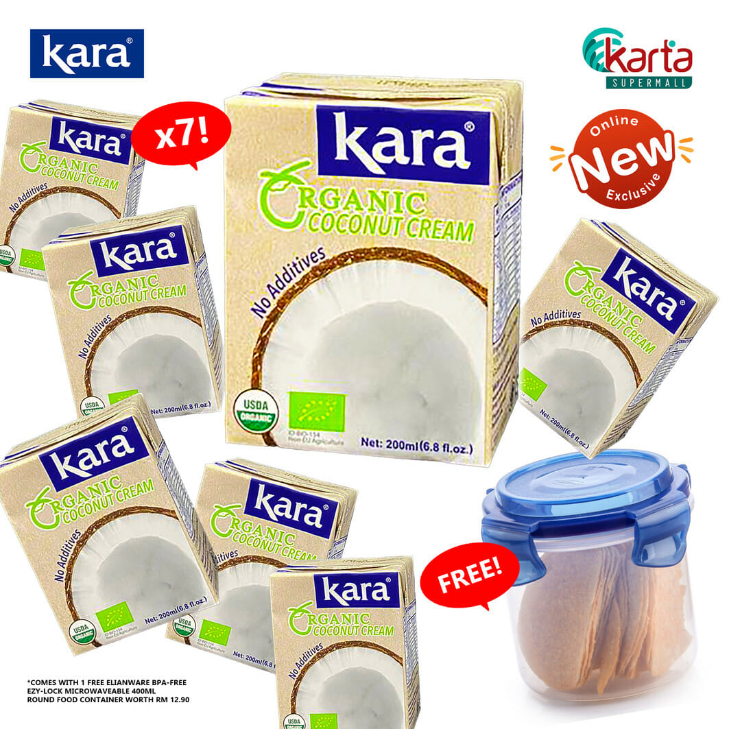 KARA Organic Coconut Cream 200ml x 7 Packs Karta Supermall