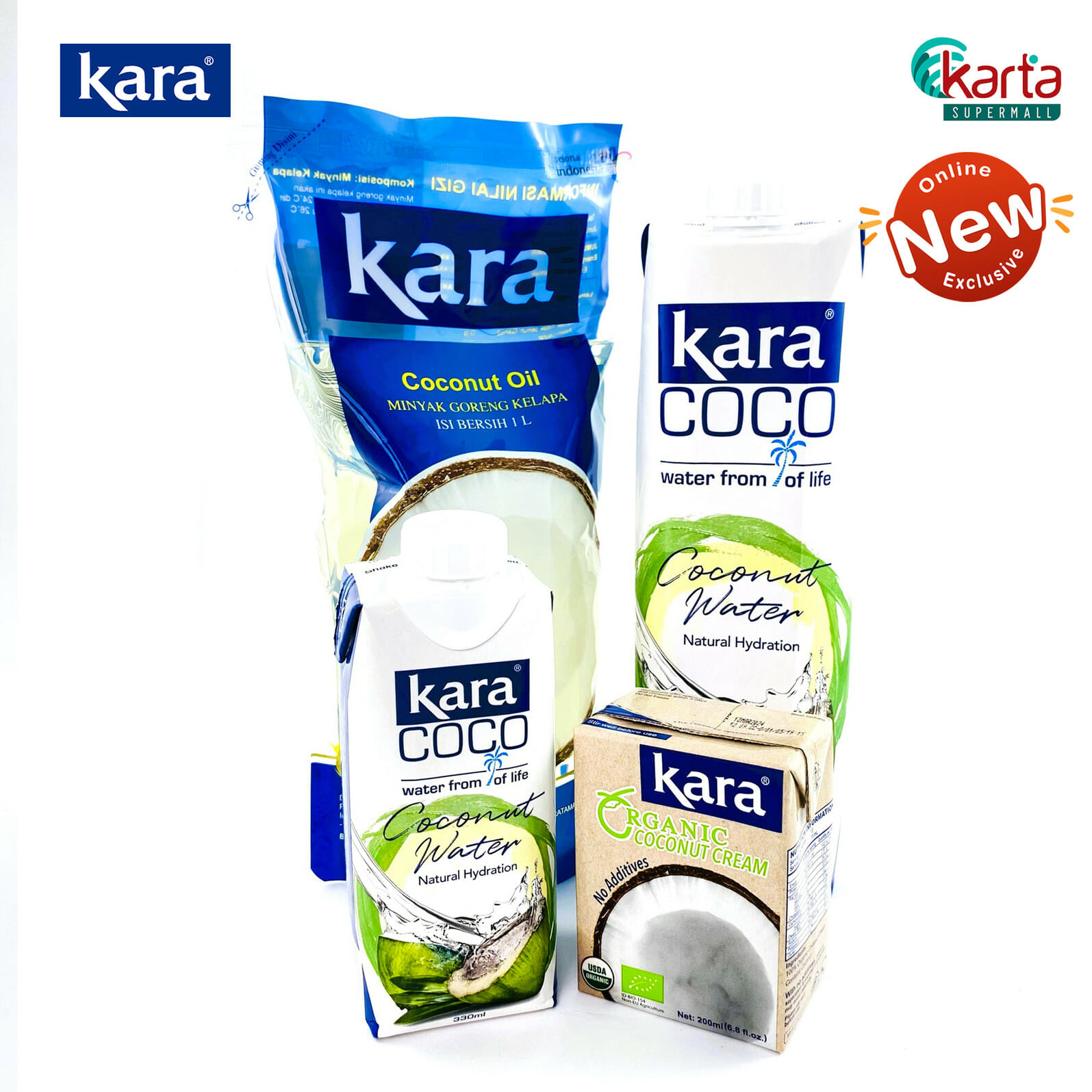 KARA Organic Coconut Cream 200ml x 7 Packs Karta Supermall