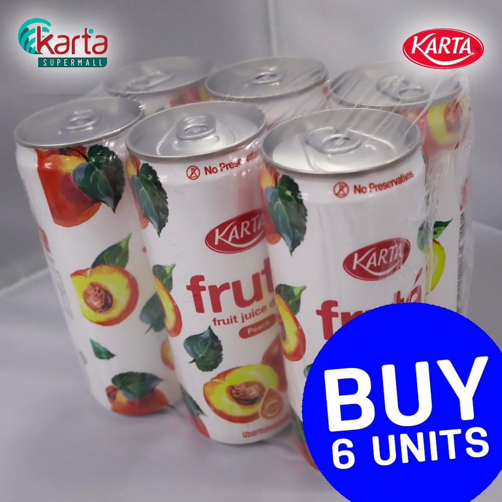 Karta Fruta Fruit Juice Drink (Peach) 320ml x 6 Cans Karta Supermall