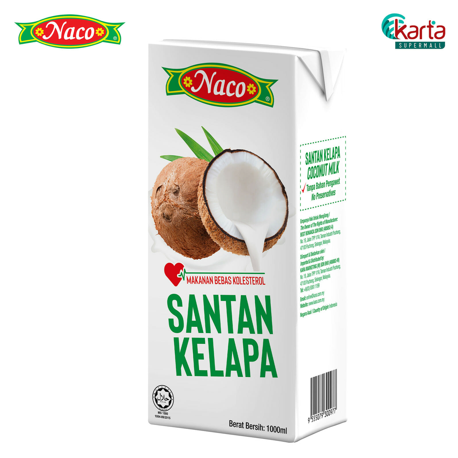 Naco Coconut Milk 1L - Karta Supermall