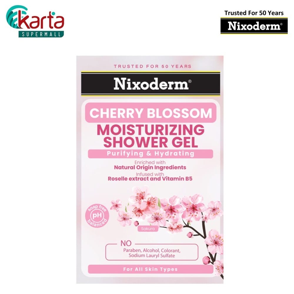 Nixoderm Moisturizing Shower Gel Cherry Blossom 1l Karta Supermall