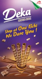 Deka Wafer Rolls ChocoNut 330g can