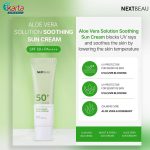 NEXTBEAU Aloe Vera Solution Soothing Sun Cream SPF50+ PA++++ / UVA & UVB 55ml (Clearance Sales – EXP: MAR 2026)
