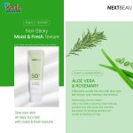 NEXTBEAU Aloe Vera Solution Soothing Sun Cream SPF50+ PA++++ / UVA & UVB 55ml (Clearance Sales – EXP: MAR 2026)