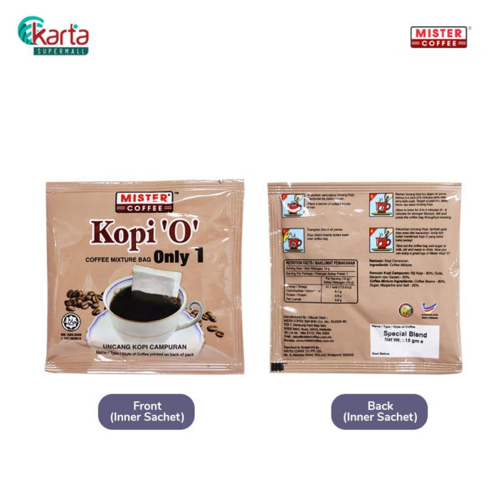 Kopi 'O' Only 1 Special Blend  Coffee Bag (10g x 20's) - Mister