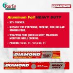 Diamond Aluminum Foil Heavy Duty 16 SQ FT/5.0m