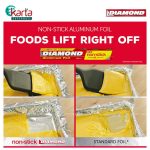 Diamond Aluminum Foil Non-stick 16 SQ FT/5.0m