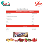 Sante Crunchy Bar Nut & Almond With Chocolate Coating (5s x 40g) Pack
