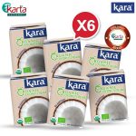 KARA Organic Coconut Cream 200ml x 6 Packs