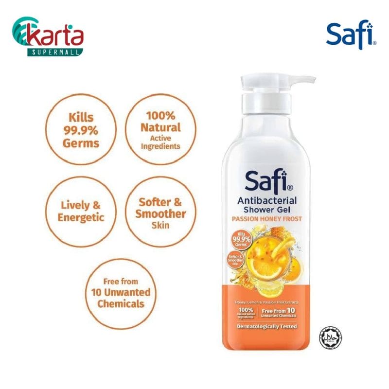 Safi Antibacterial Shower Gel Passion Honey Frost 950g Karta Supermall