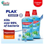 Colgate Plax Peppermint Mouthwash Valuepack (750ml x 2)