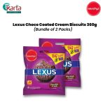 Lexus Choco Coated Cream Biscuits 360g x 2 Packs Bundle