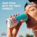 Evian Sparkling Can Natural Mineral Water (330ml) (Clearance Sales – EXP: APR 2026)