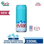 Evian Sparkling Can Natural Mineral Water (330ml) (Clearance Sales – EXP: APR 2026)