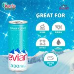 Evian Sparkling Can Natural Mineral Water (330ml) (Clearance Sales – EXP: APR 2026)