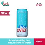 Evian Sparkling Can Natural Mineral Water (330ml) (Clearance Sales – EXP: APR 2026)