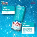 Evian Sparkling Can Natural Mineral Water (330ml) (Clearance Sales – EXP: APR 2026)