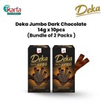 Deka Jumbo Dark Chocolate 14g x 10pcs (Bundle of 2 Packs)