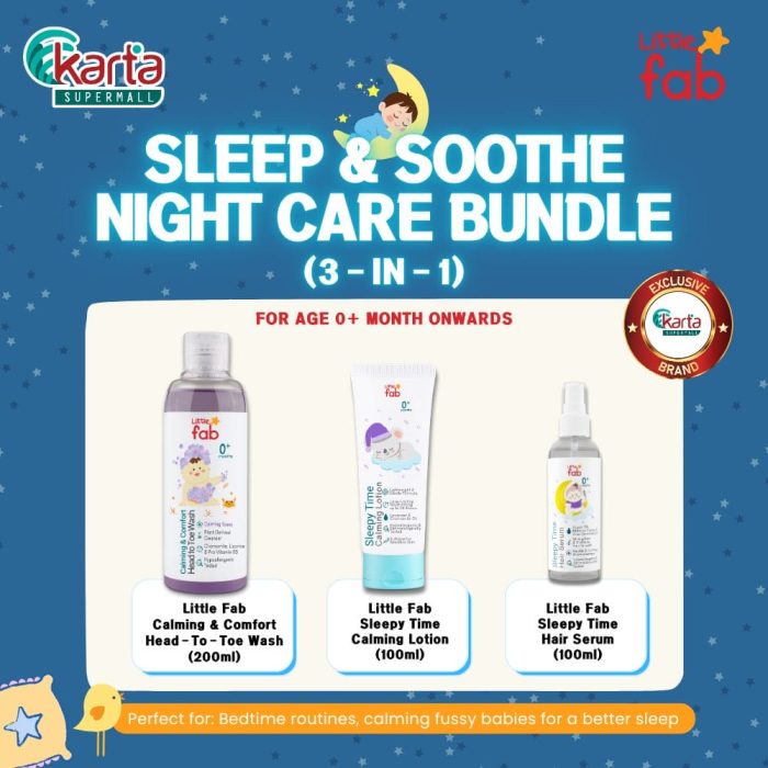 Little Fab Sleep & Soothe Night Care Bundle (For age 0+ month onwards)