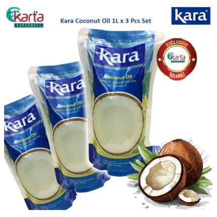 KARA Coconut Cooking Oil 1L Refill x 3 Packs