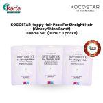 KOCOSTAR Happy Hair Pack For Straight Hair (Glossy Shine Boost) Bundle Set (30ml x 3 packs)