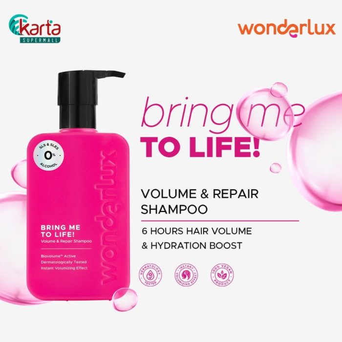 WONDERLUX Volume & Repair Shampoo 250ml (Bring Me To Life!)