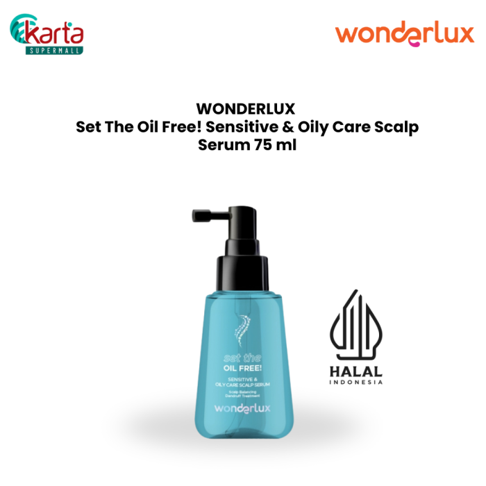 WONDERLUX Sensitive & Oily Care Scalp Serum 75ml (Set The Oil Free!)