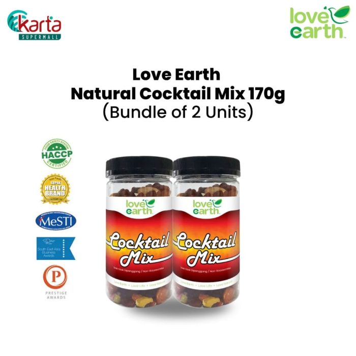 Love Earth Natural Cocktail Mix 170g 2-pc Bundle  (Clearance Sale : EXP FEB 2026)