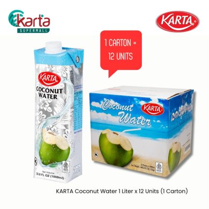 KARTA Coconut Water Air Kelapa 1 Liter x 12 Units (1 Carton)