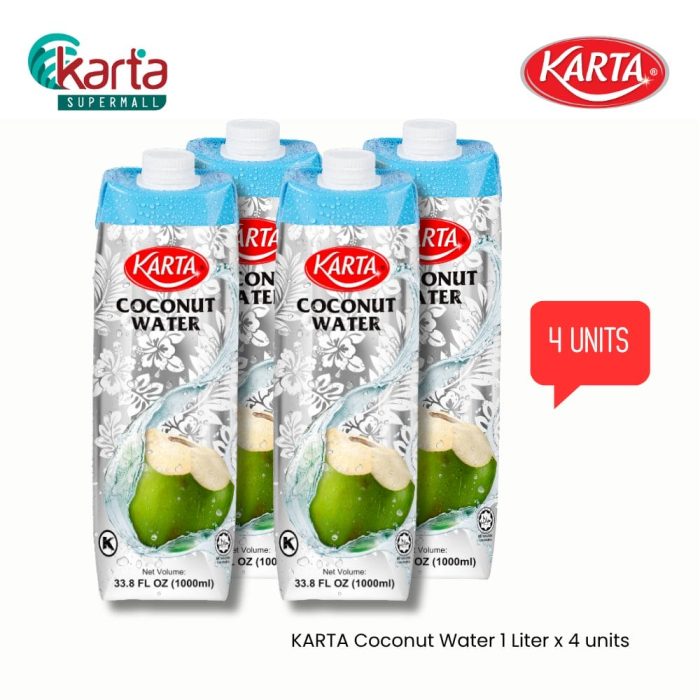 KARTA Coconut Water Air Kelapa 1 Liter x 4 units