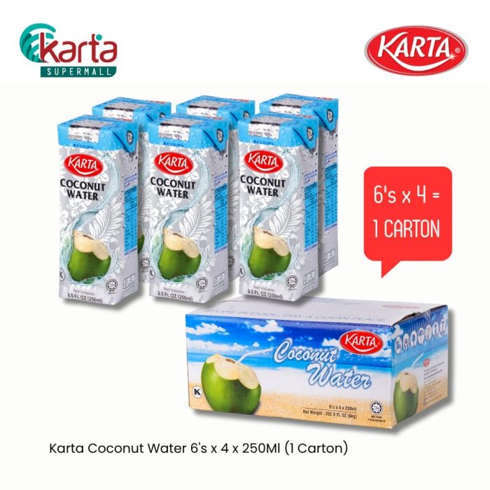 Karta Coconut Water 6's x 4 x 250Ml (1 Carton)