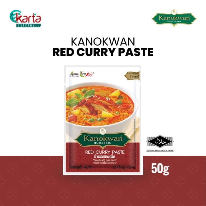 Kanokwan Red Curry Paste 3-Pack Bundle (50g x 3)