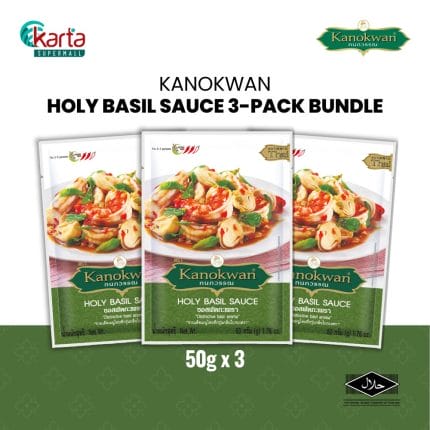 Kanokwan Holy Basil Sauce 3-Pack Bundle (50g x 3)