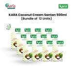 KARA Coconut Cream Santan 500ml (12-Unit Bundle)