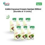 KARA Coconut Cream Santan 500ml (6-Unit Bundle)