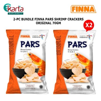Finna Pars Shrimp Crackers Original Flavor 70g 2-Pack Bundle