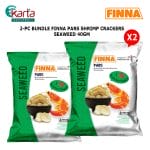 Finna Pars Shrimp Crackers Seaweed Flavor 40g 2-Pack Bundle