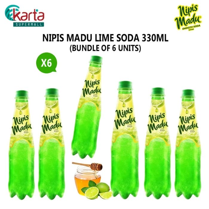 NIPIS MADU Lime Soda 330ml 6-Bottles Bundle