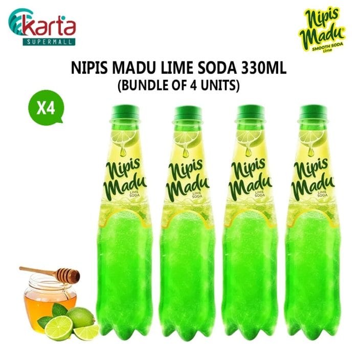 NIPIS MADU Lime Soda 330ml 4-Bottles Bundle