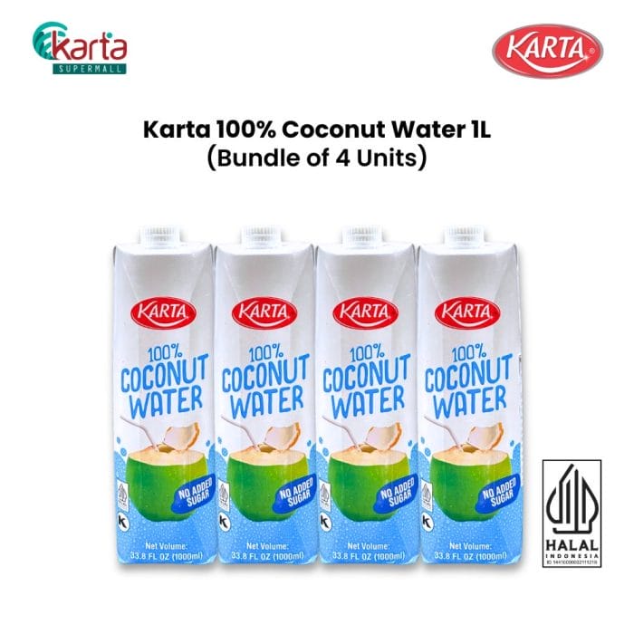 Karta 100% Coconut Water 1L x 4 Units