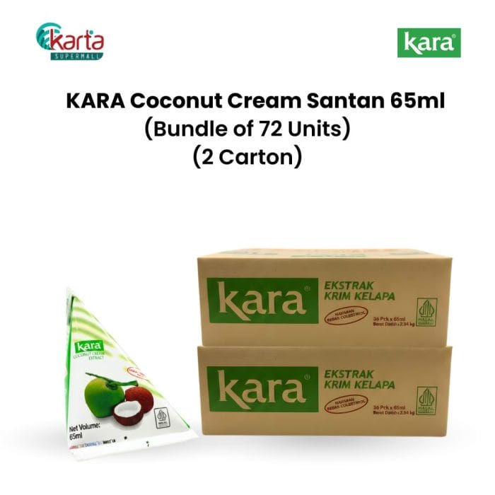 Kara Coconut Cream (Extract) 72 x 65ML (2X CARTONS)