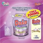 Daia Fabric Softener Morning Mist 1.6L + FREE 200ml Pouch