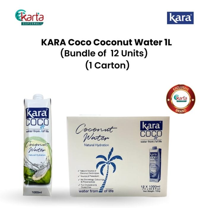 KARA Coco Coconut Water 1L x 12 Packs (1 Carton)