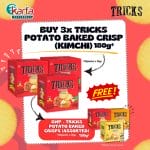 TRICKS Potato Baked Crisps (Kimchi) X 3 Boxes Combo (3 Boxes x 15g x 12 packs)