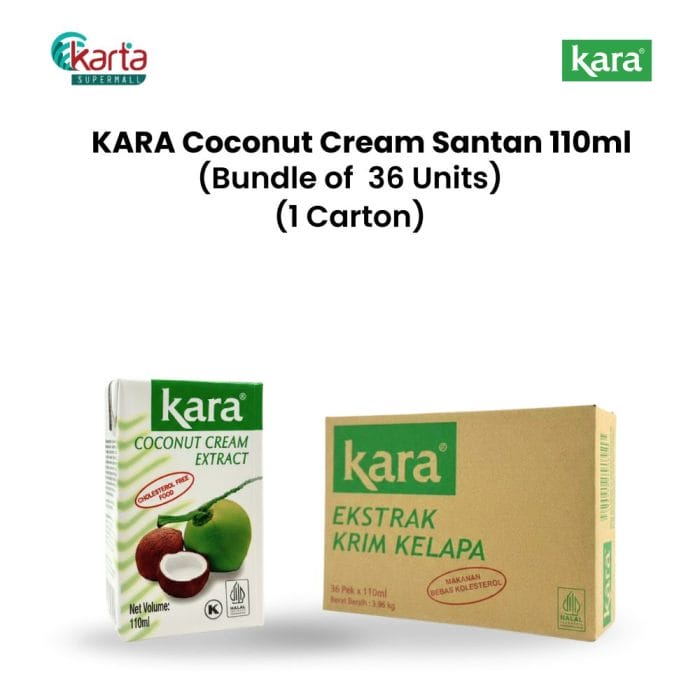 Kara Coconut Cream (Extract) 110ml x 1 carton (36 units)